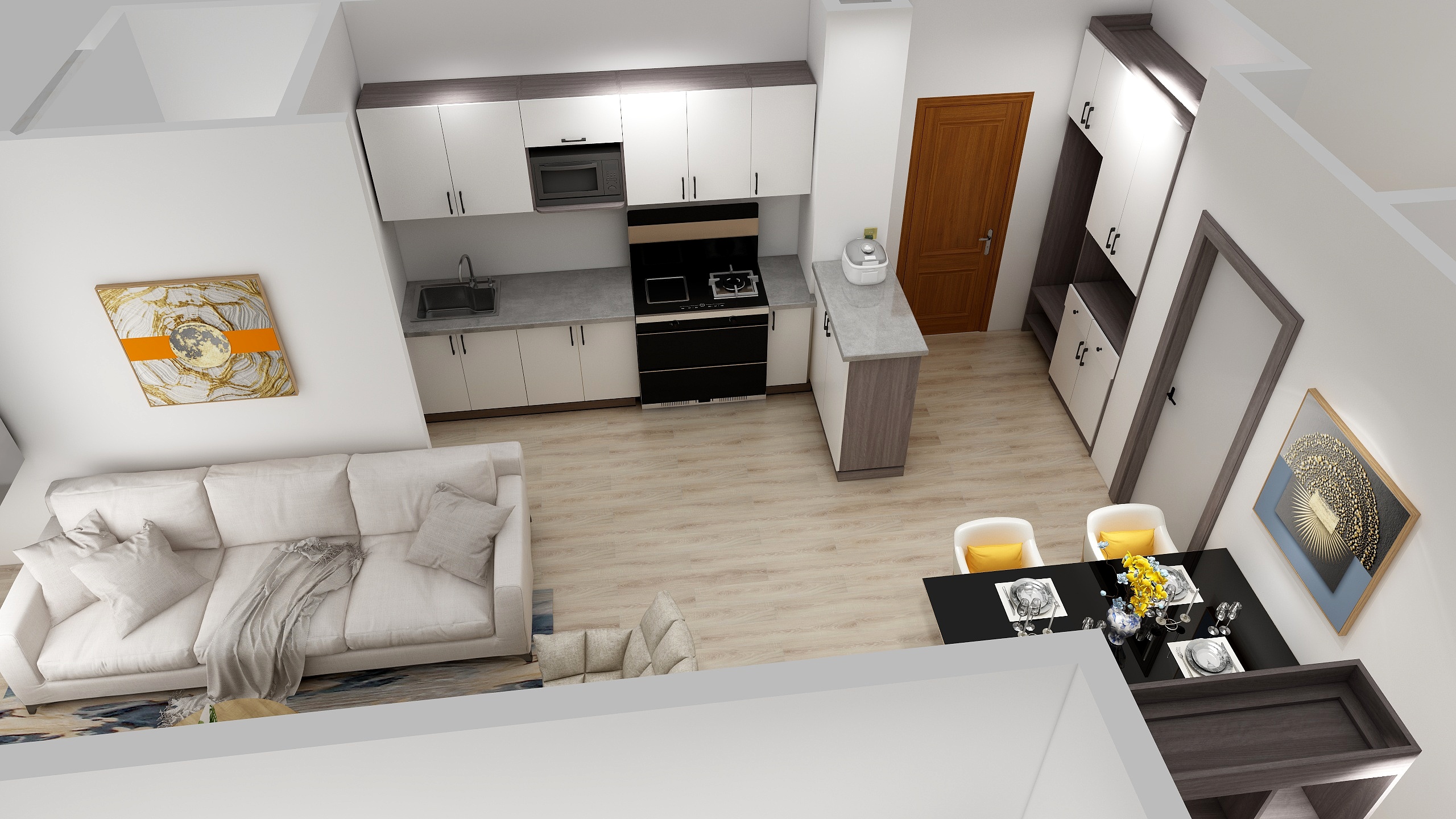 洛可定制舒适家-公元一号8-3-402-装修设计方案