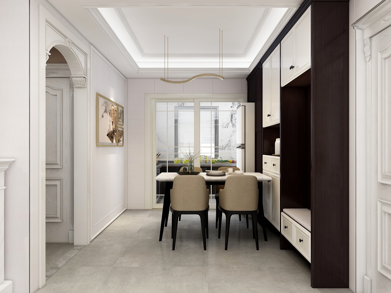 名远空间设计-122平简欧三居-随性装修效果图