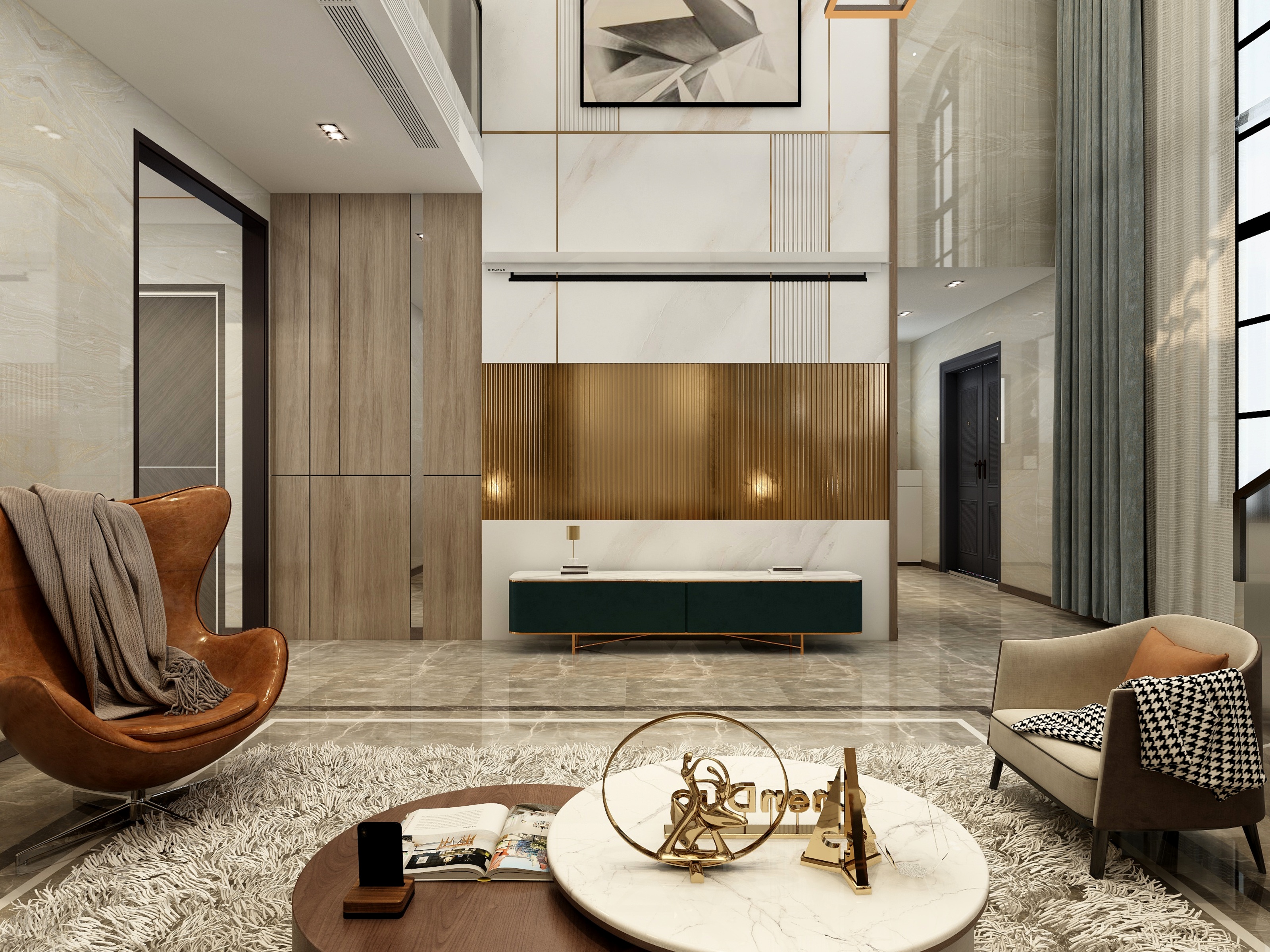 湛智华-现代轻奢别墅358平3层装修效果图