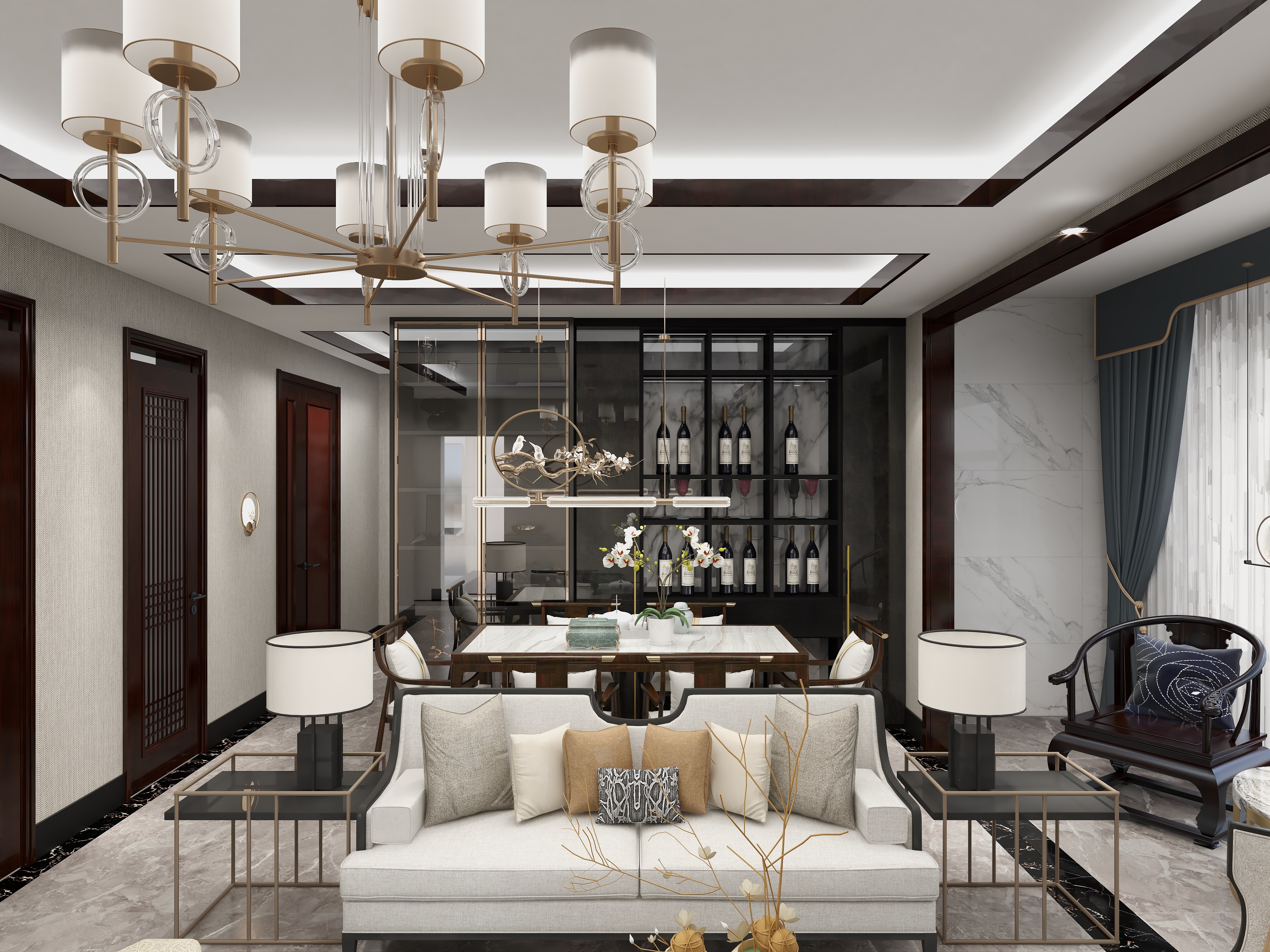 宁夏-银川-马朝阳-宝湖印象新中式-装修设计方案