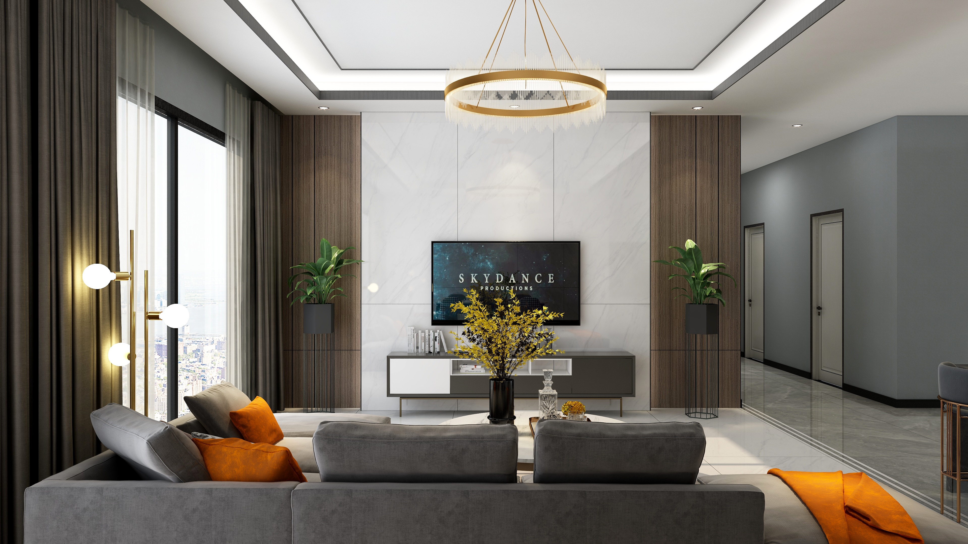 小米小果-瓷砖大板家居运用-客餐厅-装修设计方案