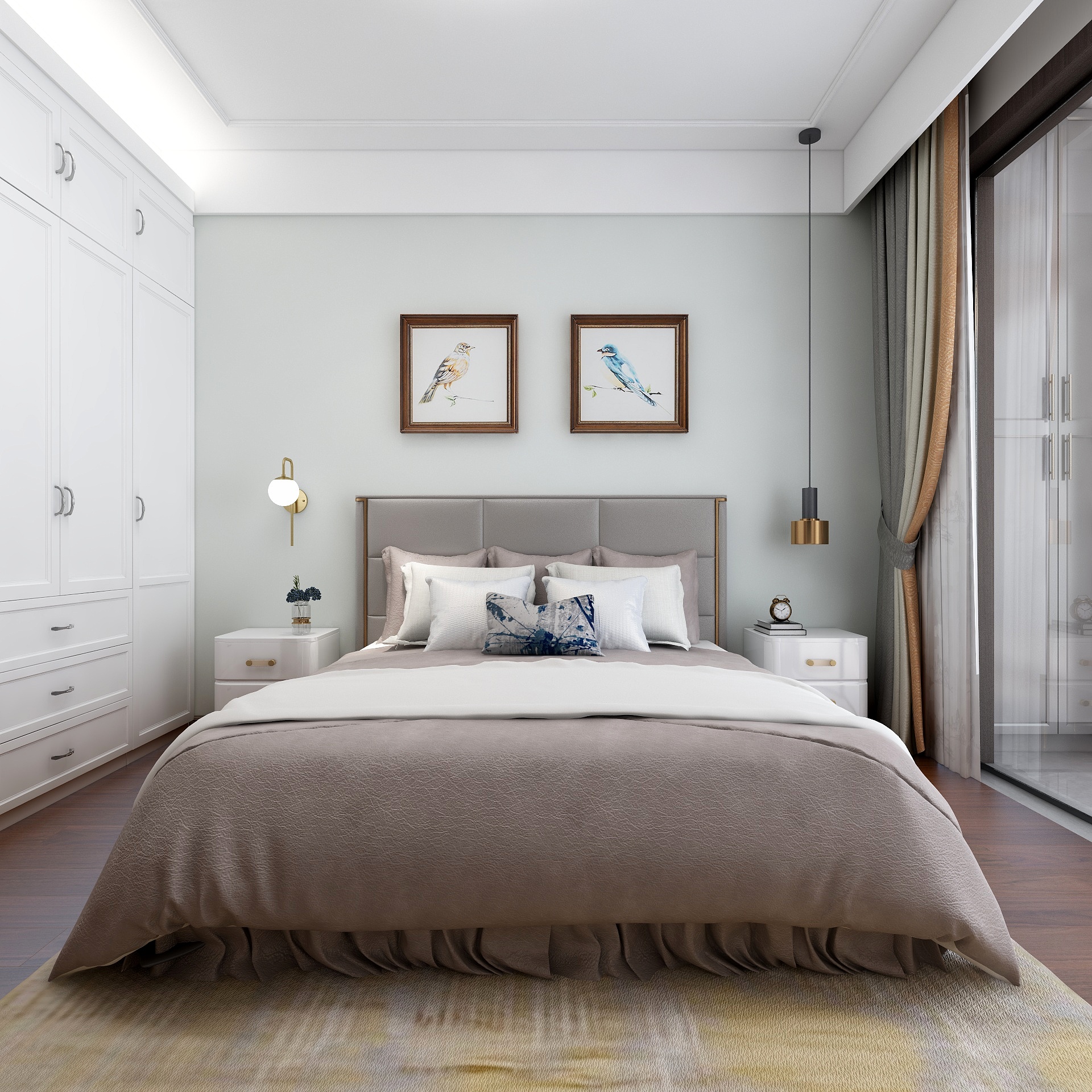 湛智华-美式139平3房装修效果图