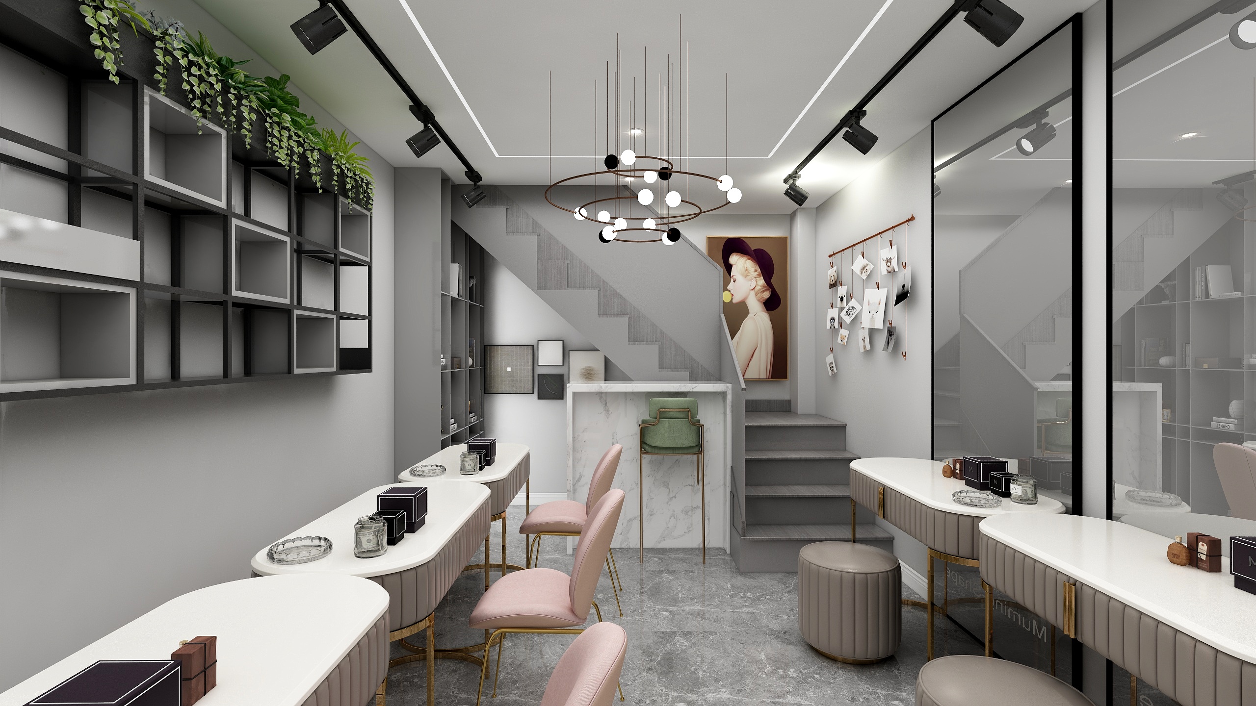 设计师陈炳-美妆店改造-装修设计方案