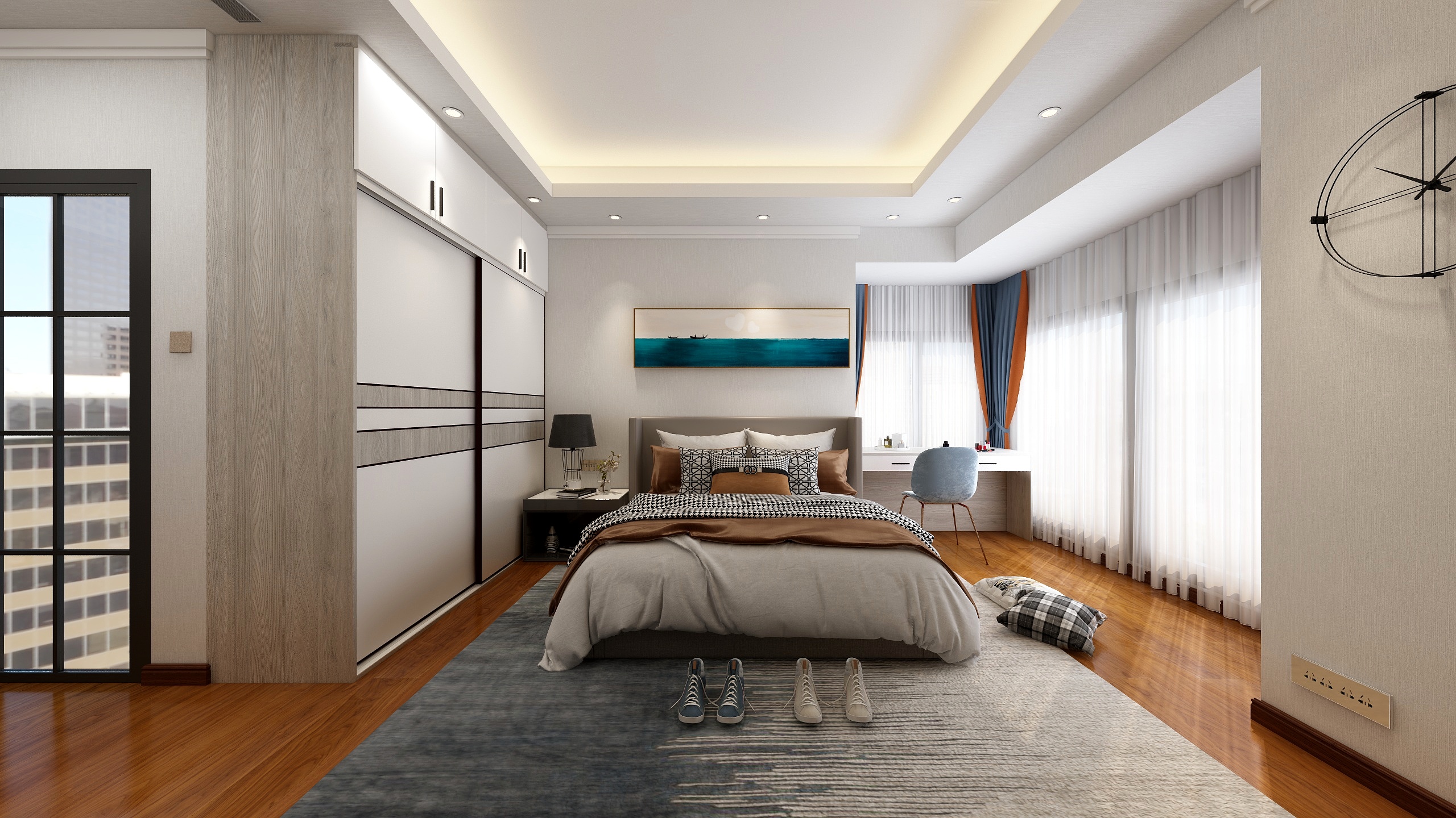 何玮-翡翠山河11-1103主卧-装修设计方案