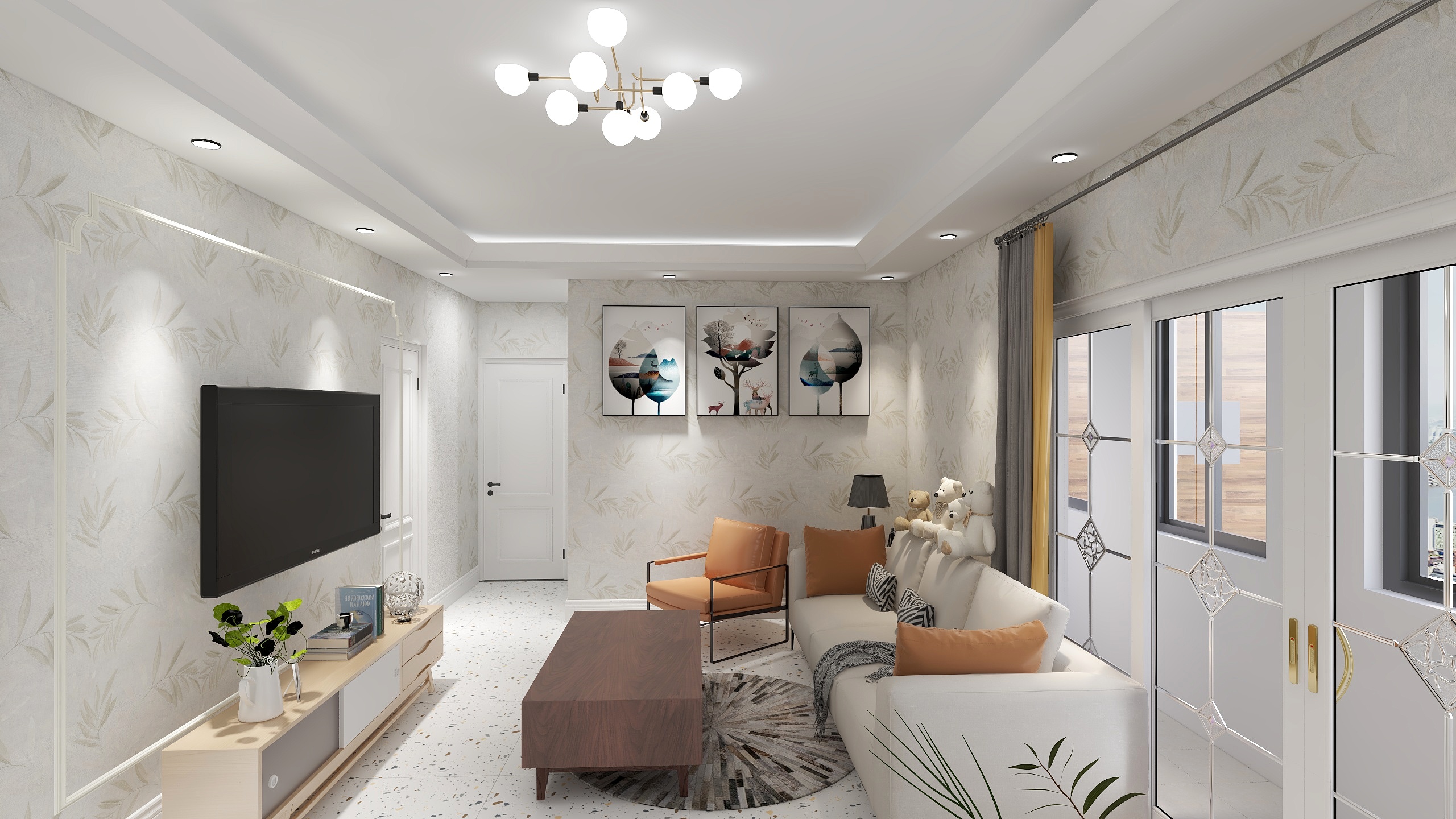 朱正象-瑞和园89.50㎡B户型3室2厅1卫-装修设计方案