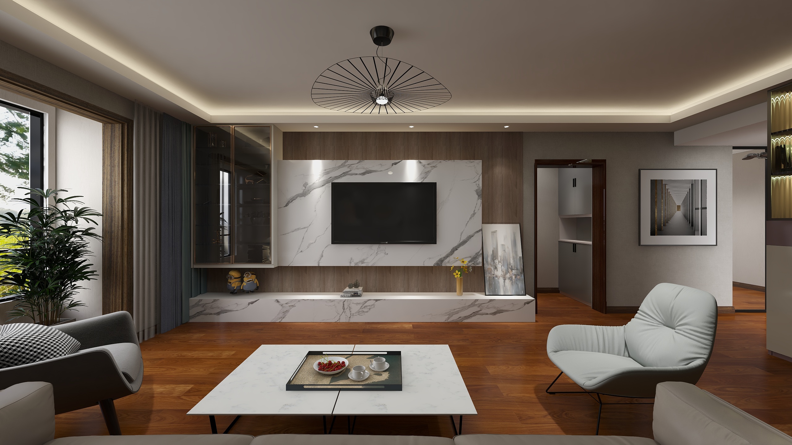 云端壹品-门头沟-丽景长安现代风设计案例-装修设计方案