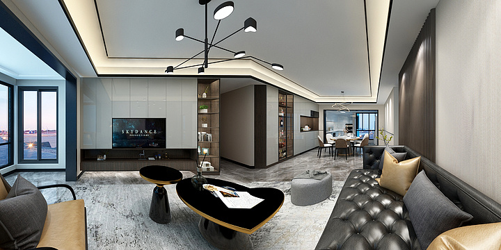 金享装修设计-现代客厅-装修设计方案