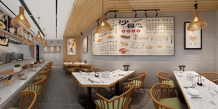 壹家設计-沙县小吃店装-装修设计方案