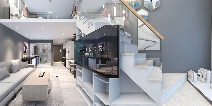 靓象设计工作室-万达公馆loft-装修设计方案