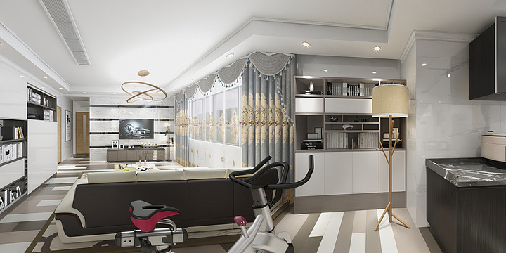 书海云帆-瑞和园89.50㎡B户型3室2厅1卫-装修设计方案