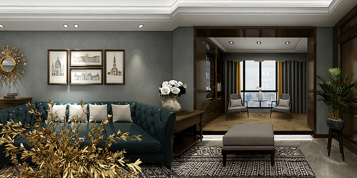 A101A-保利·海德公园-美式-装修设计方案