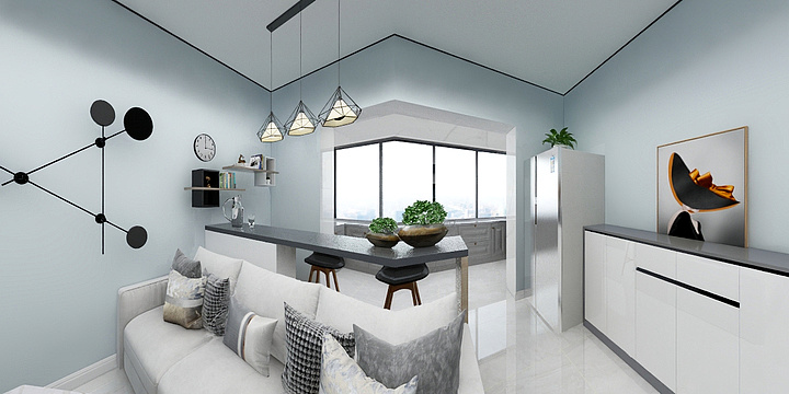 空间设计师王杰-周瑞家效果图-装修设计方案