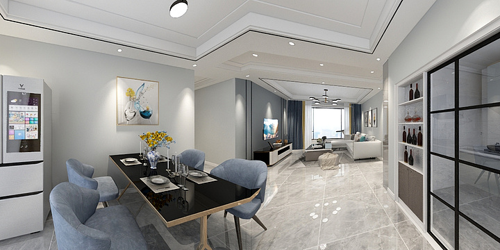 正阳县鸿图装饰有限公司-建业21-2-1804-装修设计方案