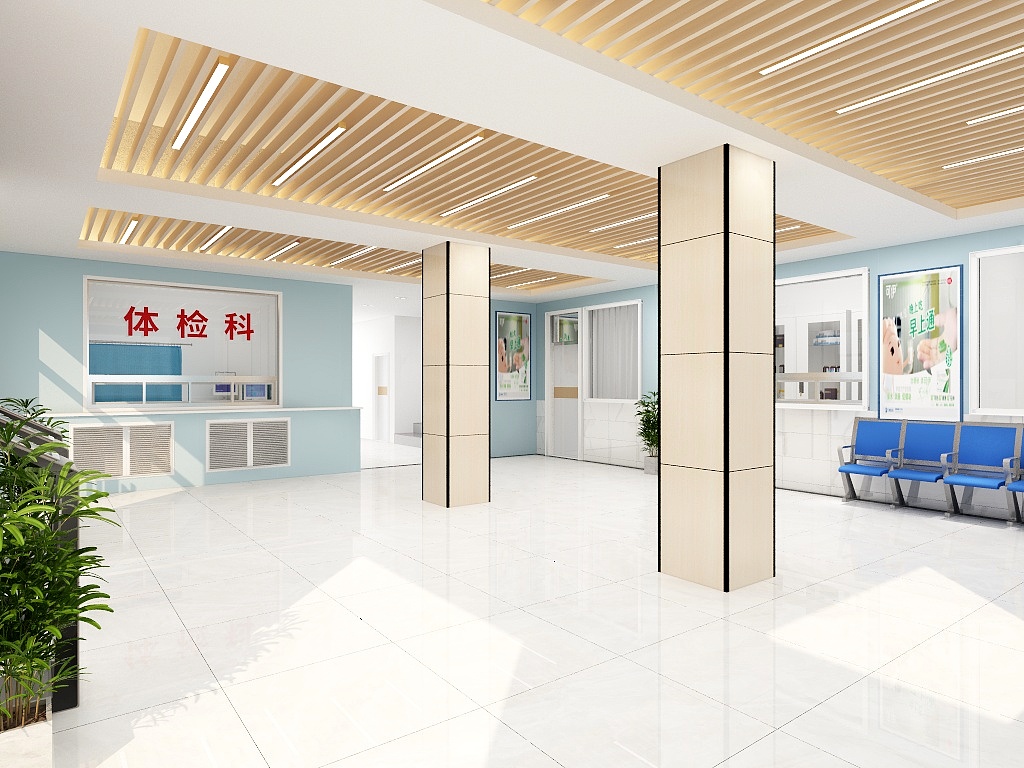青海旭京建筑设计2号-石油医院大厅-装修设计方案