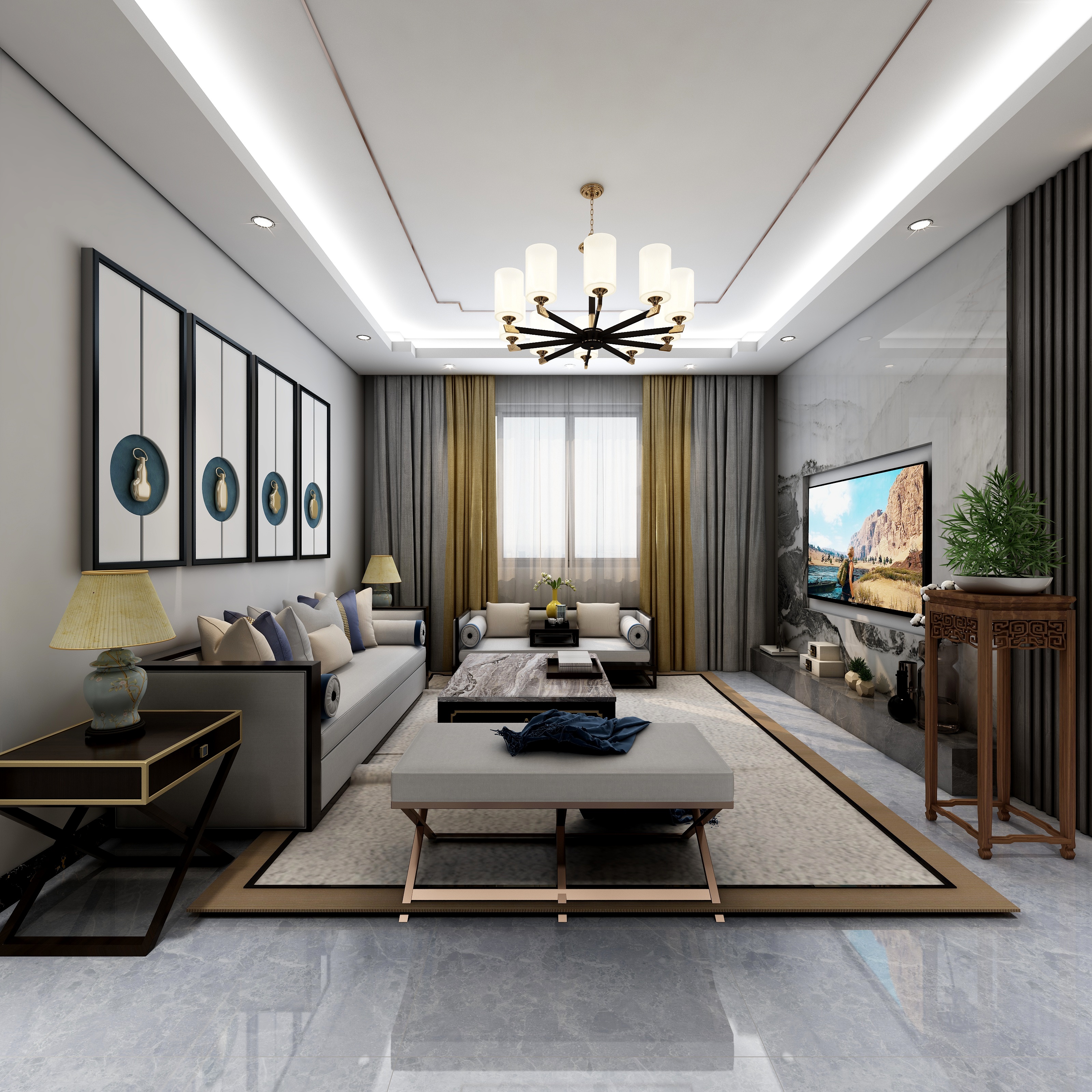 水木壹畫-金叶小区——新中式-装修设计方案