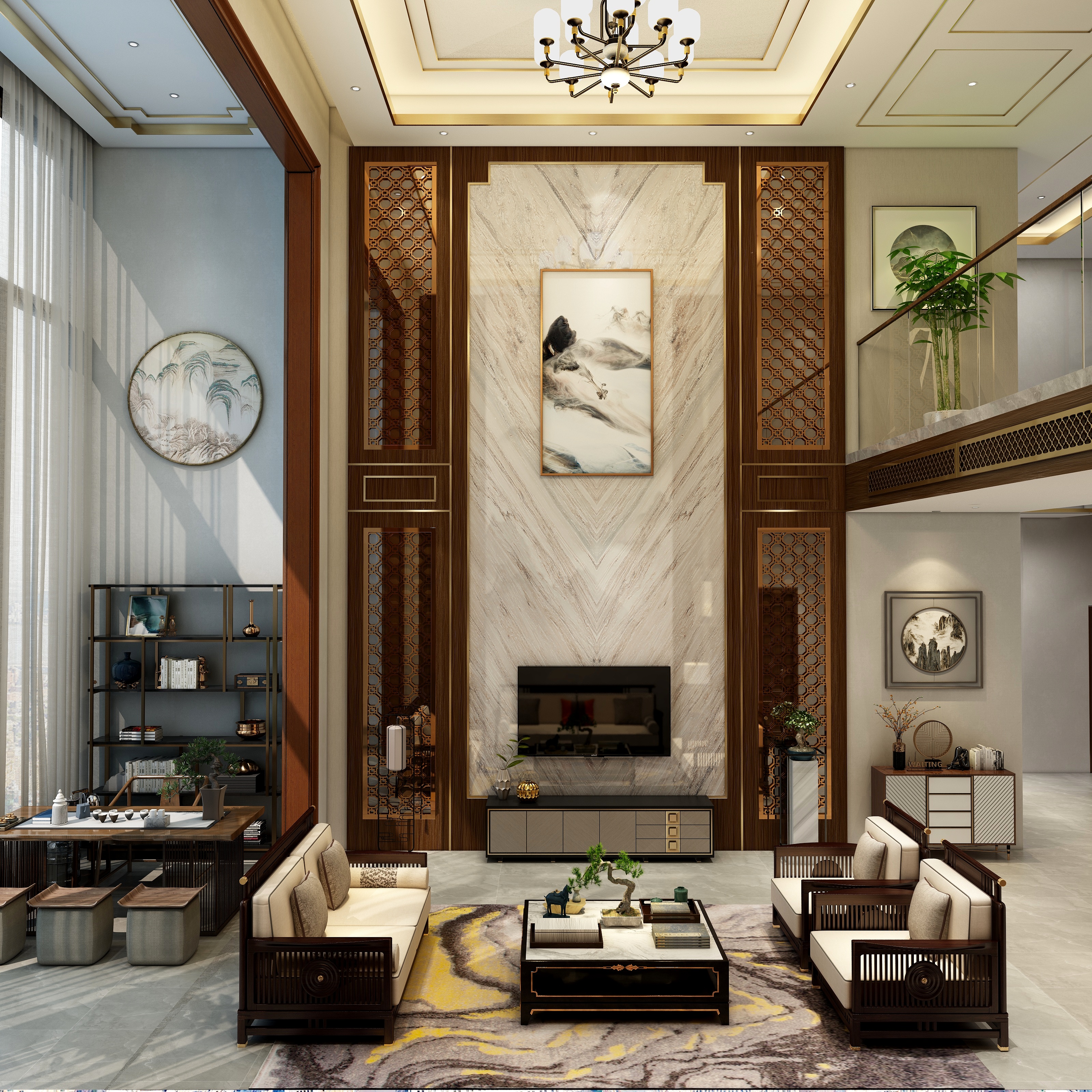 尚宁DESIGN-新中式碧水云天-装修设计方案