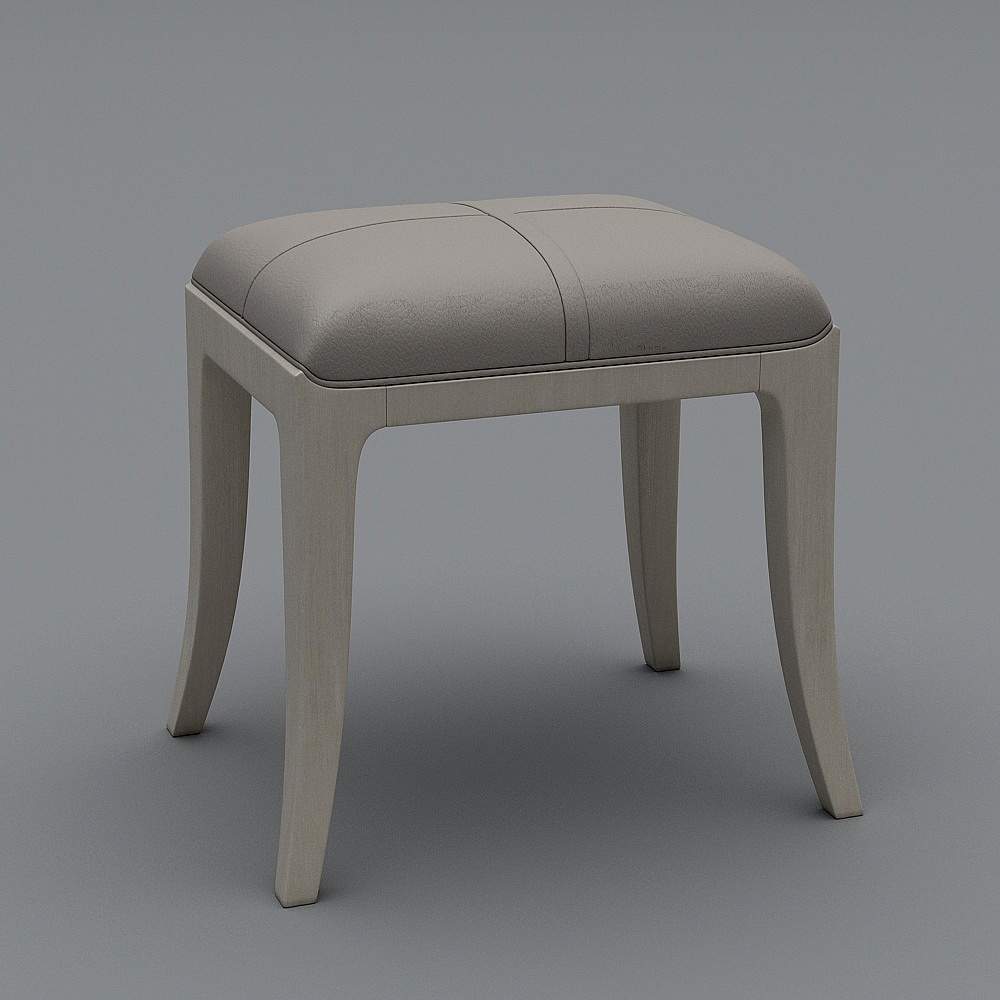 贝里轻奢梳妆台卧室现代简约收纳柜化妆台380E-22-床尾凳3D模型