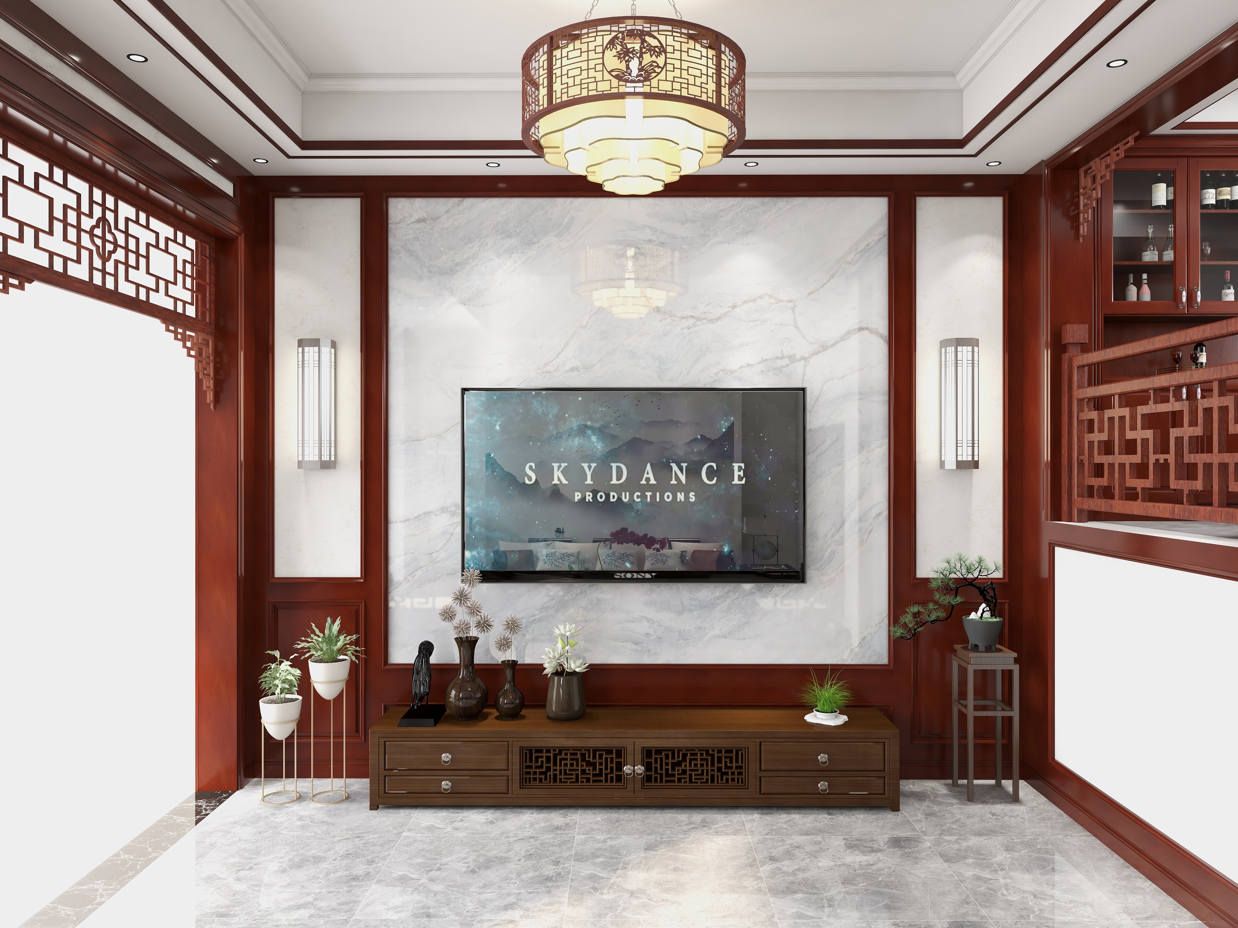 云淡风轻雨悠悠-翰林国际5-101（客餐厅）装修效果图