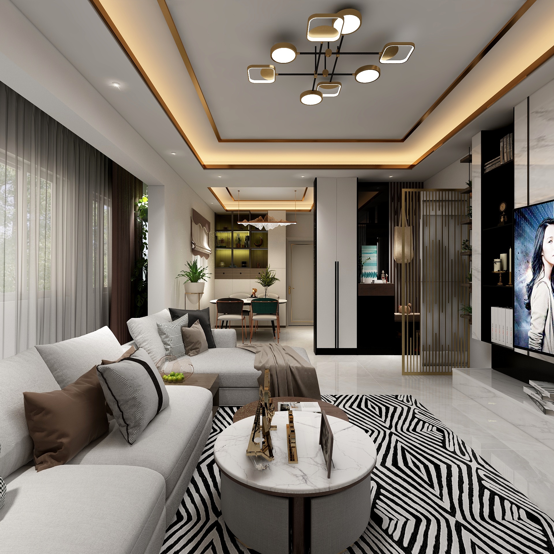 老板来瓶优益C-瑞和园89.50㎡B户型3室2厅1卫-装修设计方案