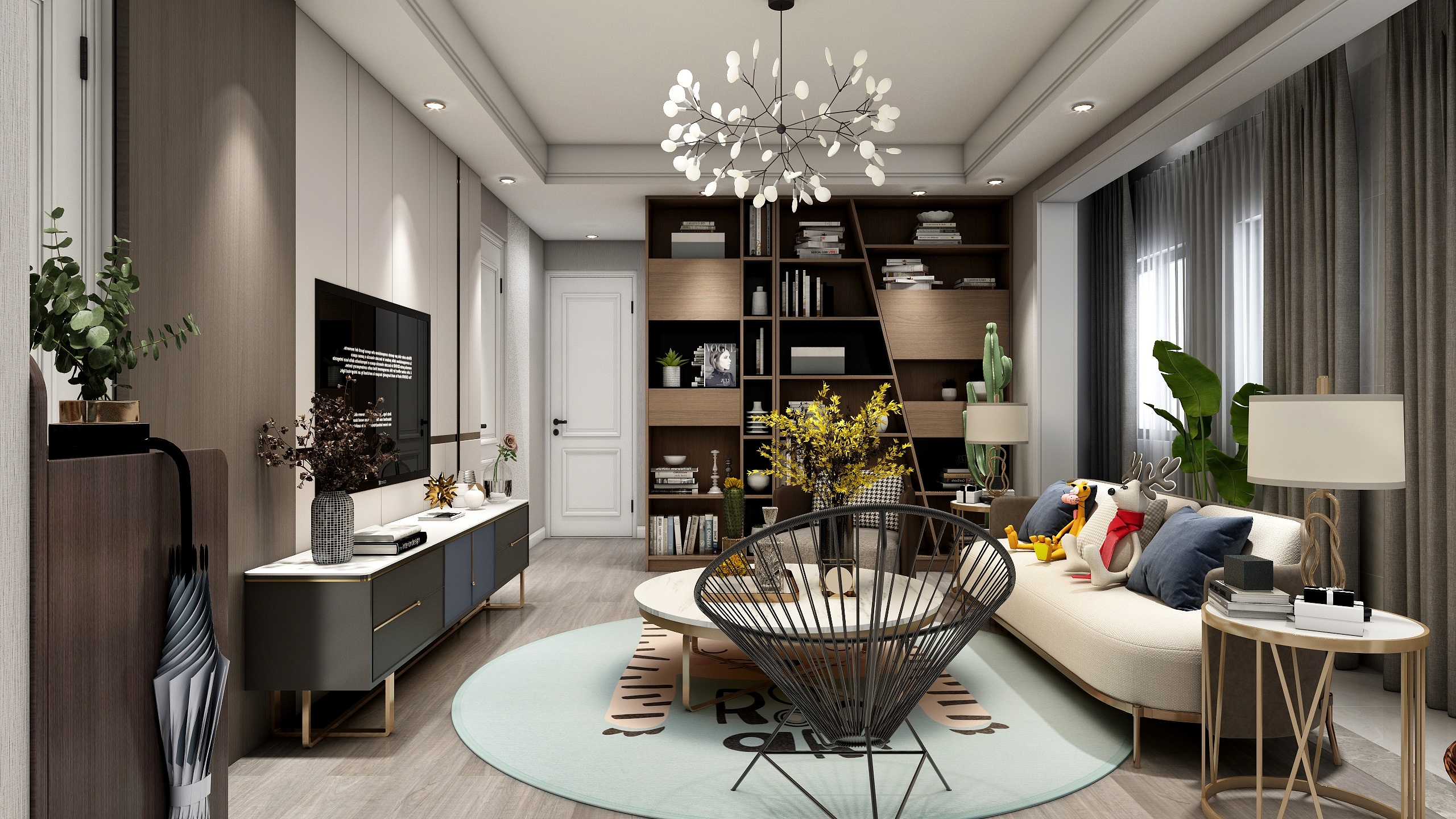 韩欣妍-瑞和园89.50㎡B户型3室2厅1卫-装修设计方案