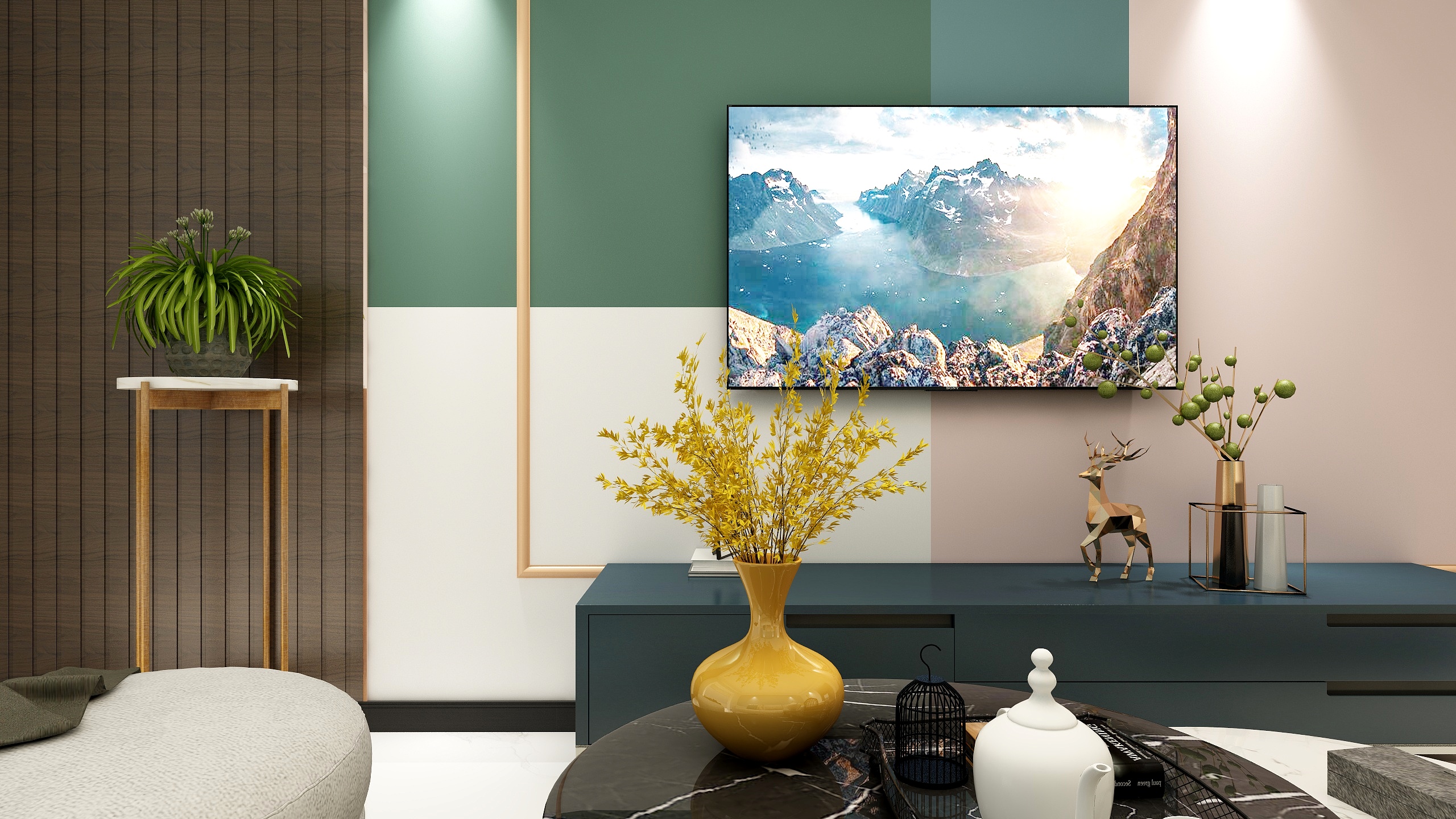 怀特维飞舞台搭建-轻奢-装修设计方案