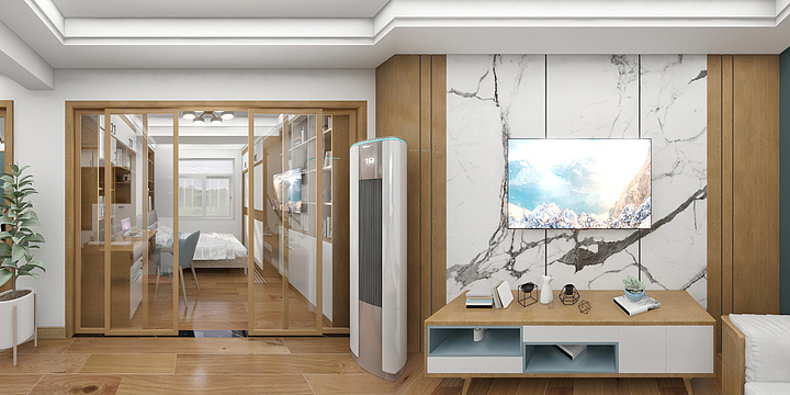 嘉洋恒泰建设-53方现代两居室-装修设计方案