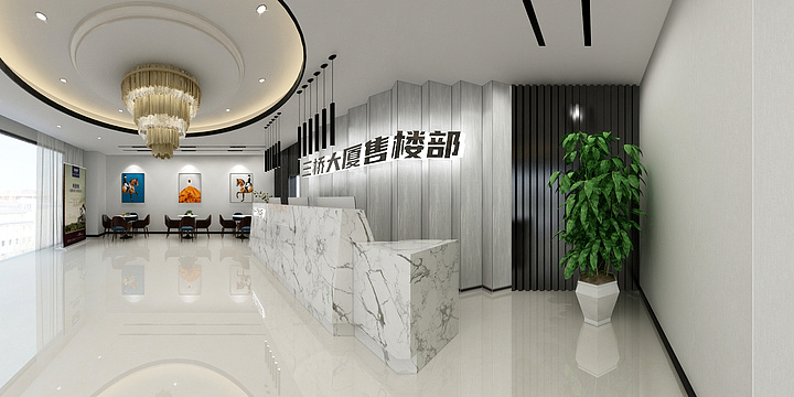 CHA兔兔茶-三桥售楼部（工装）-装修设计方案