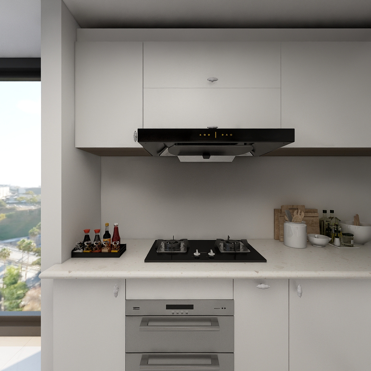 四川嘉阳装饰-卓同英郡--现代混搭装修效果图