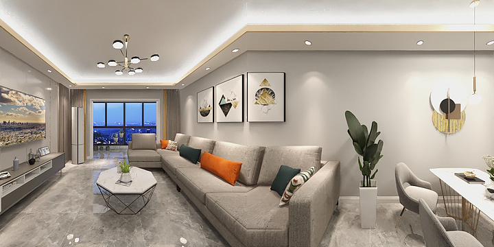 A梦设计-榕景花园  现代简约-装修设计方案