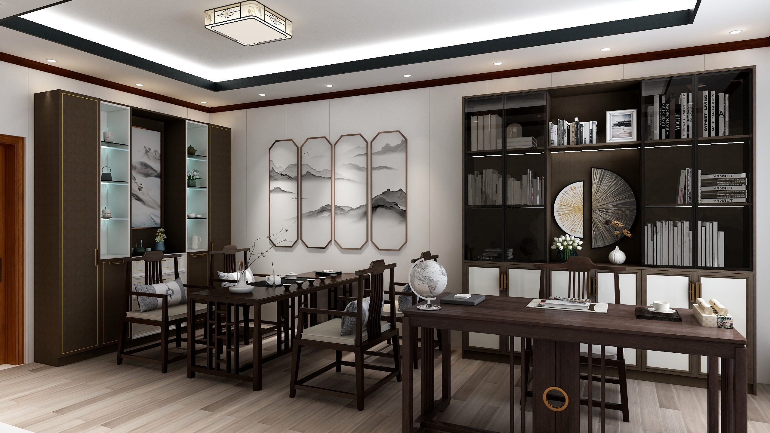 周秉银-茶室书房-装修设计方案