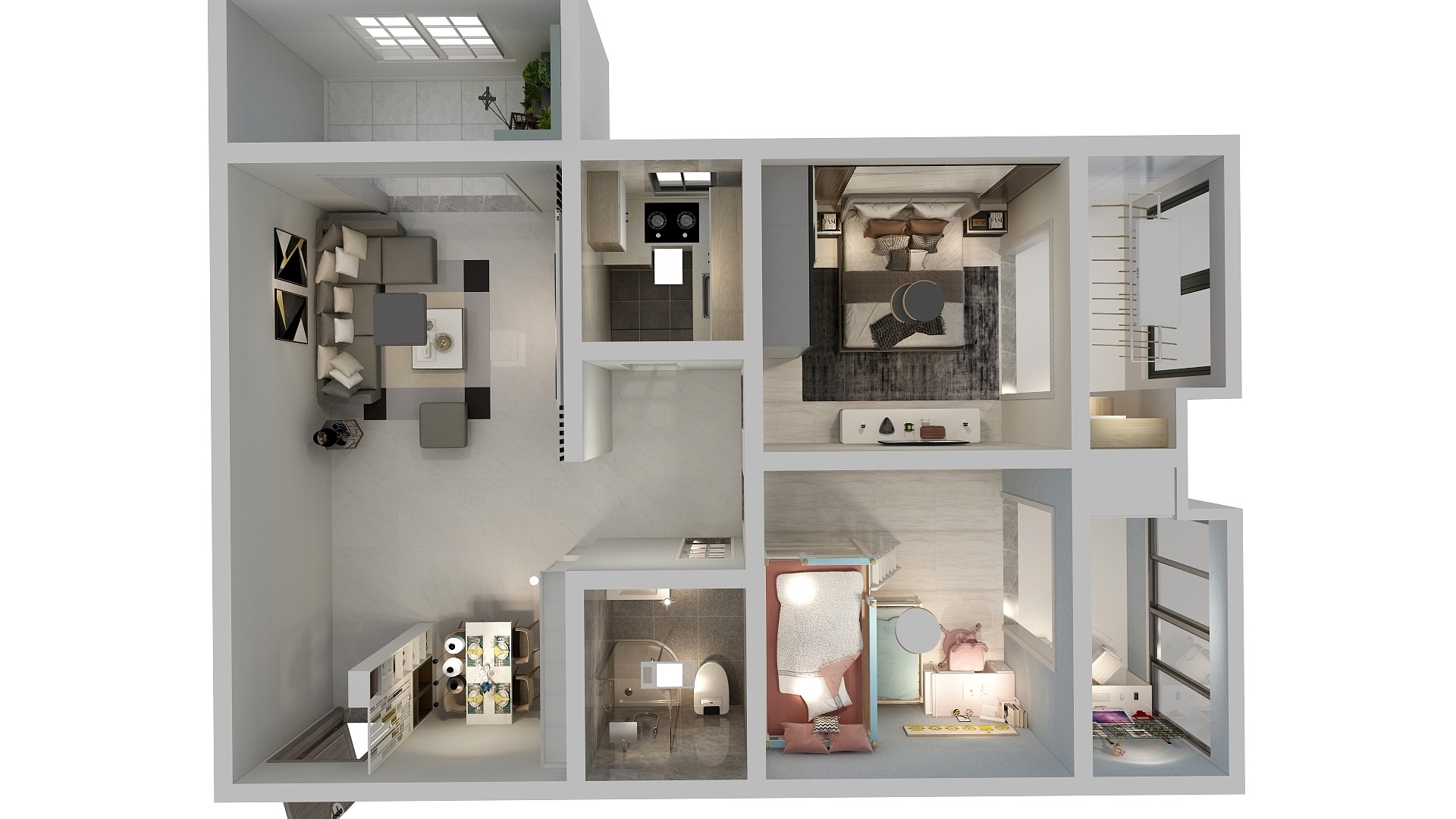 凉城陌离-物质局小区99.25m²-装修设计方案