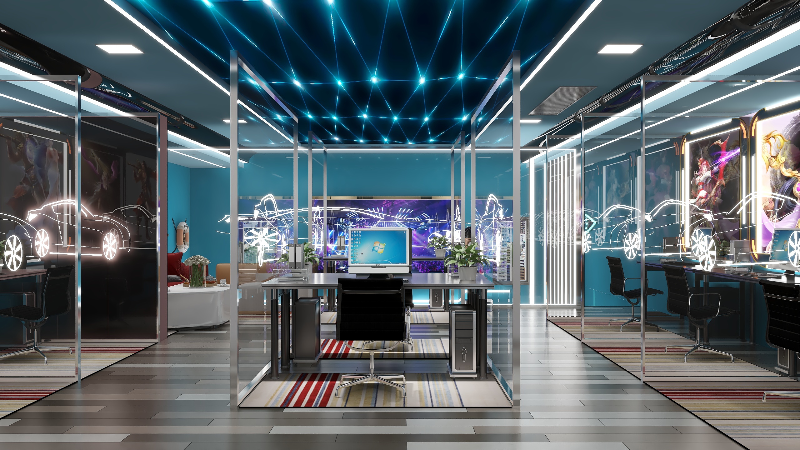 冰河设计师-刻画电竞室2装修效果图