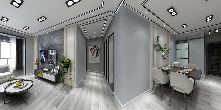 墨玉盛世众合装饰-凤凰城A4现代-装修设计方案