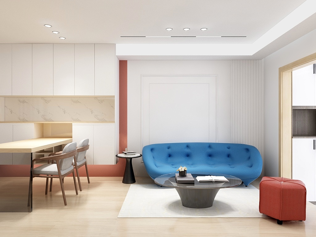 风筝11KEGU-瑷颐湾57-1803-极简-砖红-宝蓝-原木-副本-装修设计方案