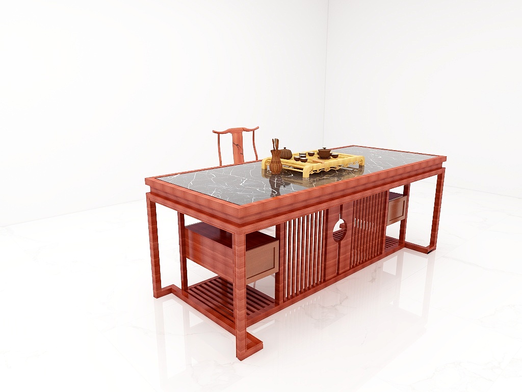 梁工-吉丹尼整木-东鹏中式茶桌-装修设计方案