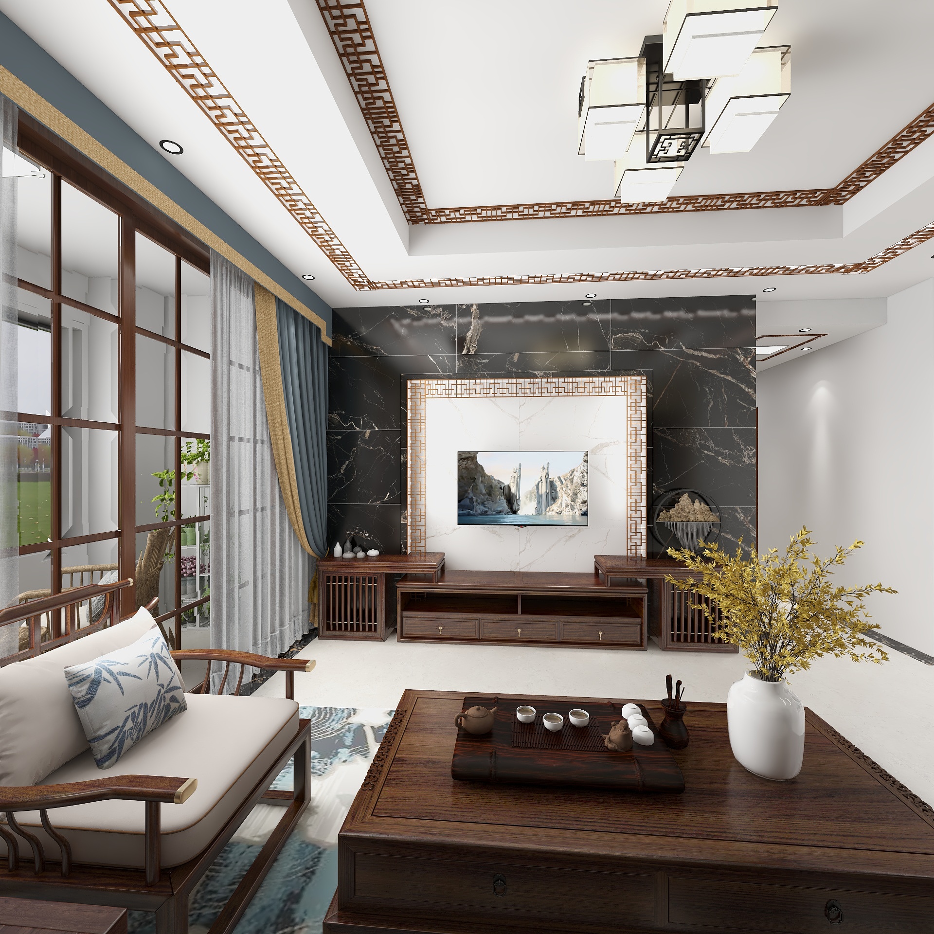 肜榕-东盟商贸城B栋02户型01户型为镜像-装修设计方案