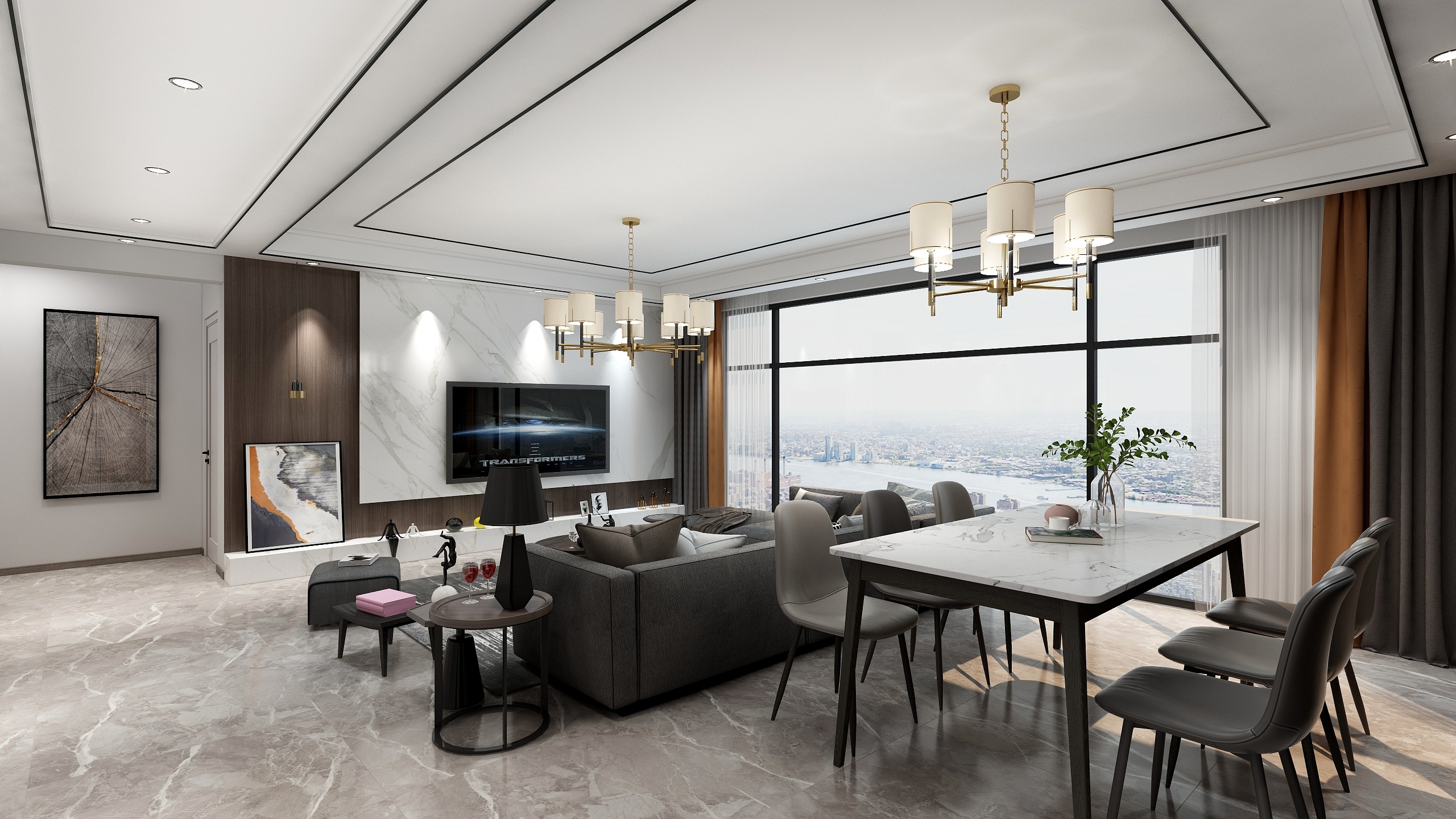 丁帅-现代简约138平米三室-装修设计方案