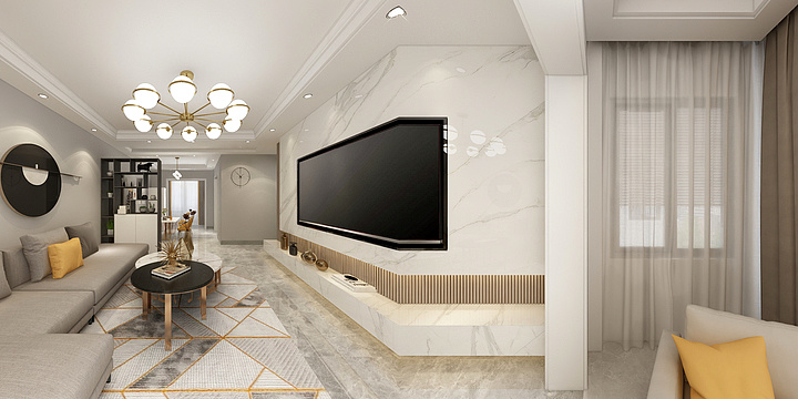 百得胜实木定制馆-书香苑3栋1501-灰色-装修设计方案