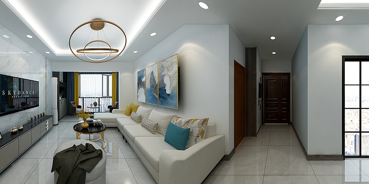 龍工设计-中泰峰镜梁姐效果图-装修设计方案