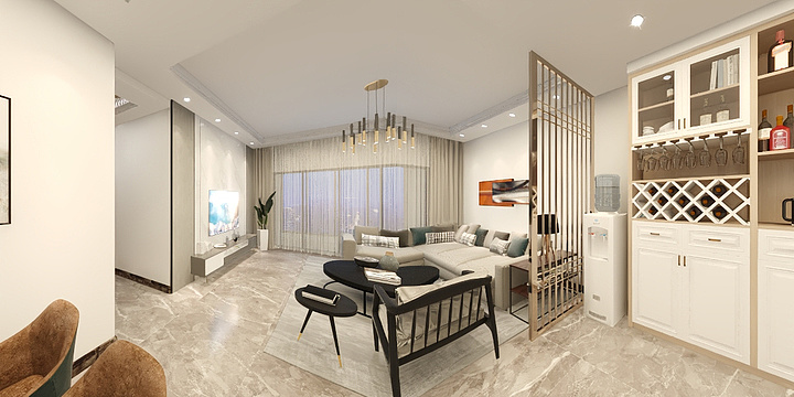 点蓝设计-国际城A2胡叔-装修设计方案