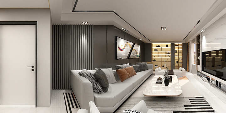 米兰纳整家定制杨帆-6号楼边户中间户-装修设计方案