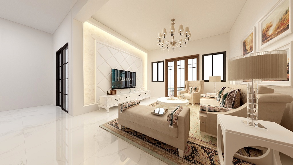 成都禺设计工作室-双流三人房欧式-装修设计方案