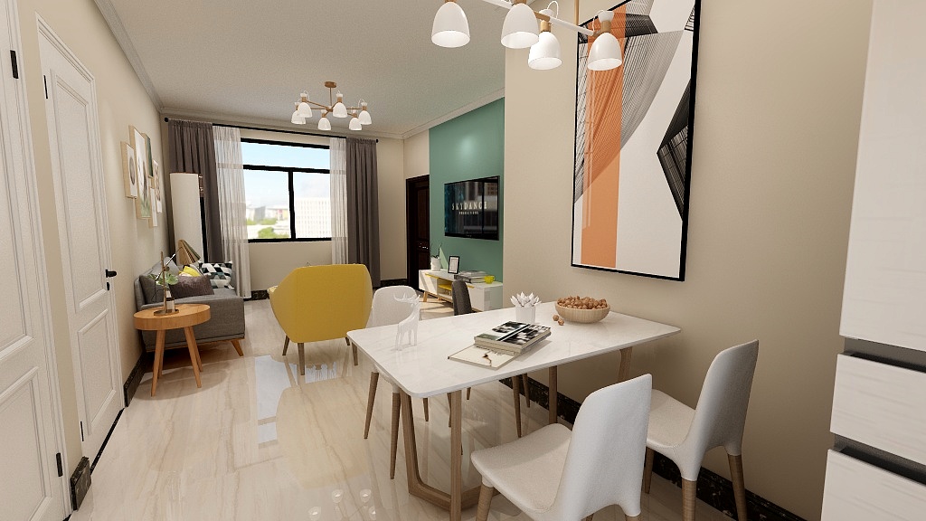 海南设计李工-琼建大楼75平-装修设计方案