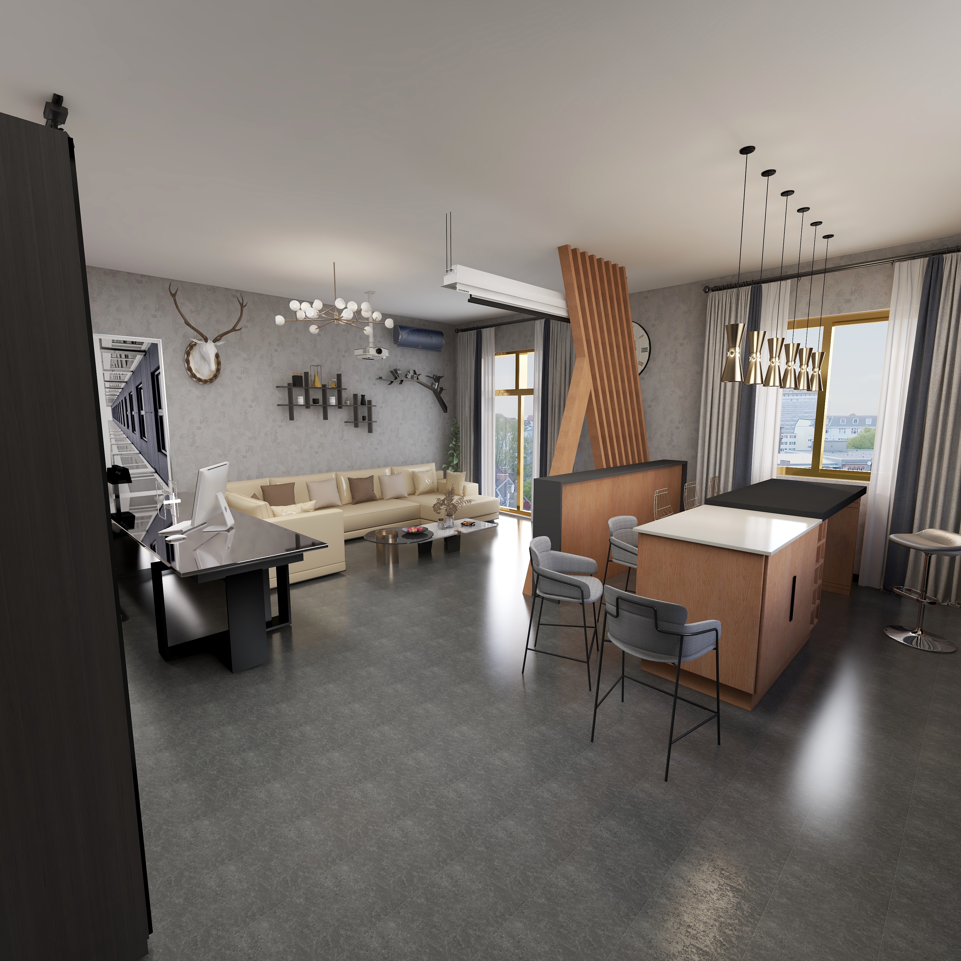 逍遥De工作-冉家-2F客厅（方案2）-装修设计方案