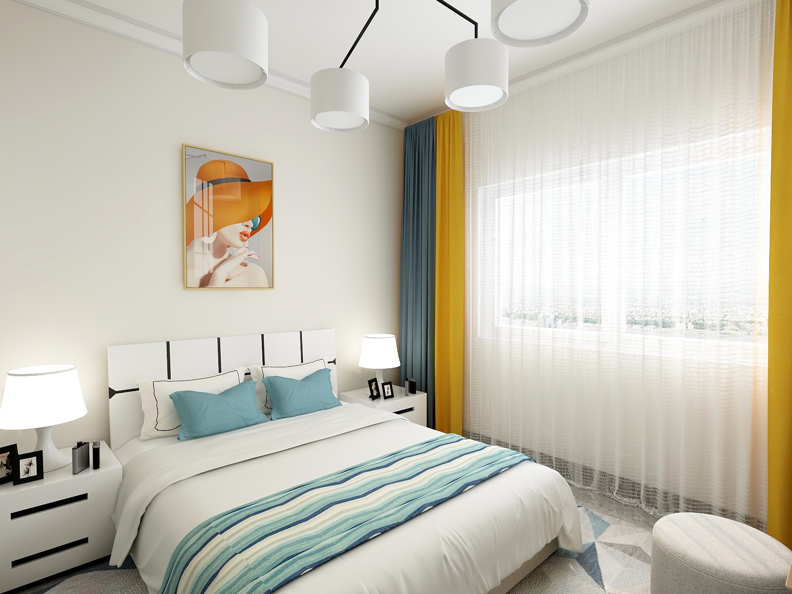 学者trQu-瑞和园89.50㎡B户型3室2厅1卫-装修设计方案