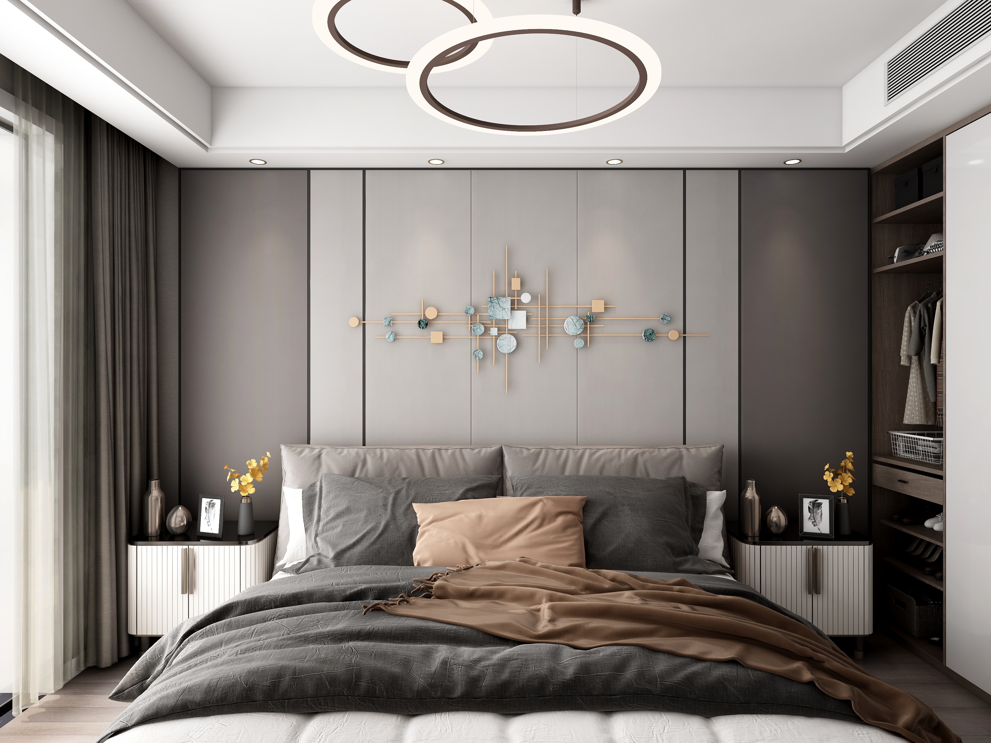 莫言空间设计-129方现代三居装修效果图