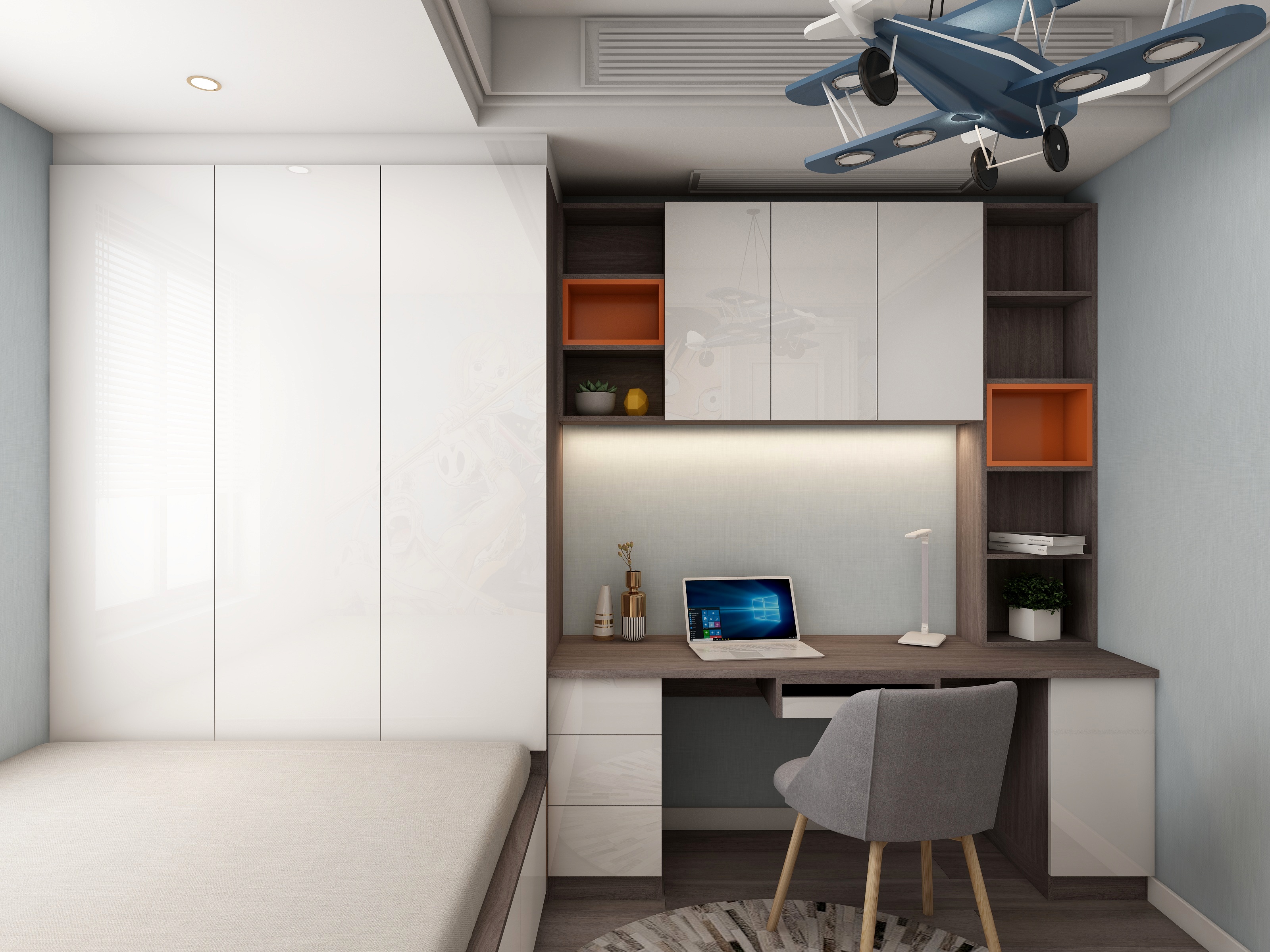 莫言空间设计-129方现代三居装修效果图