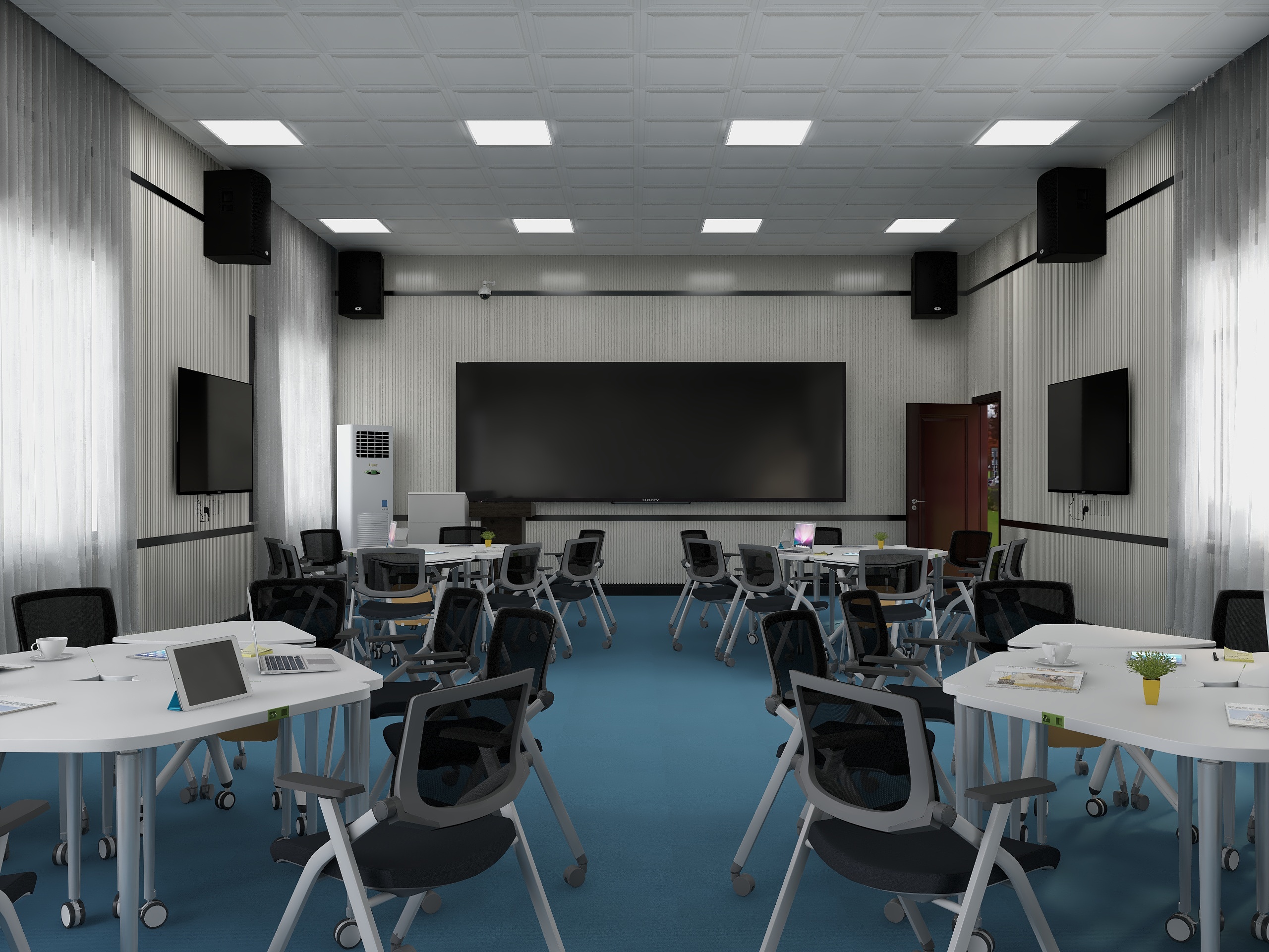 知行设计-2020.8.1多媒体教室505-装修设计方案