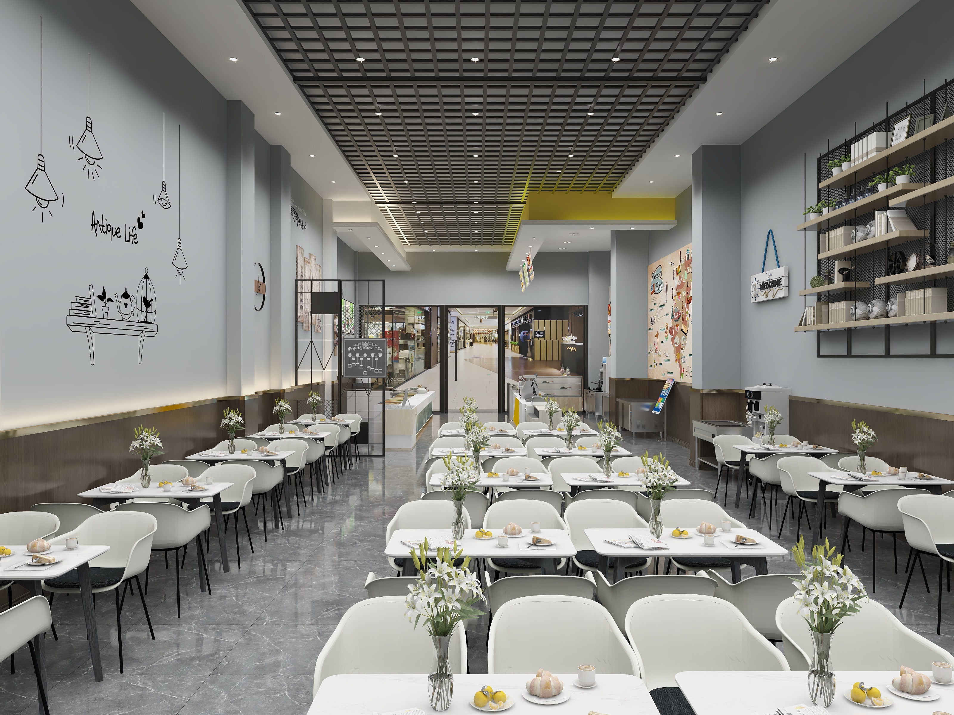 吴新俊-快餐店汉堡店装修效果图