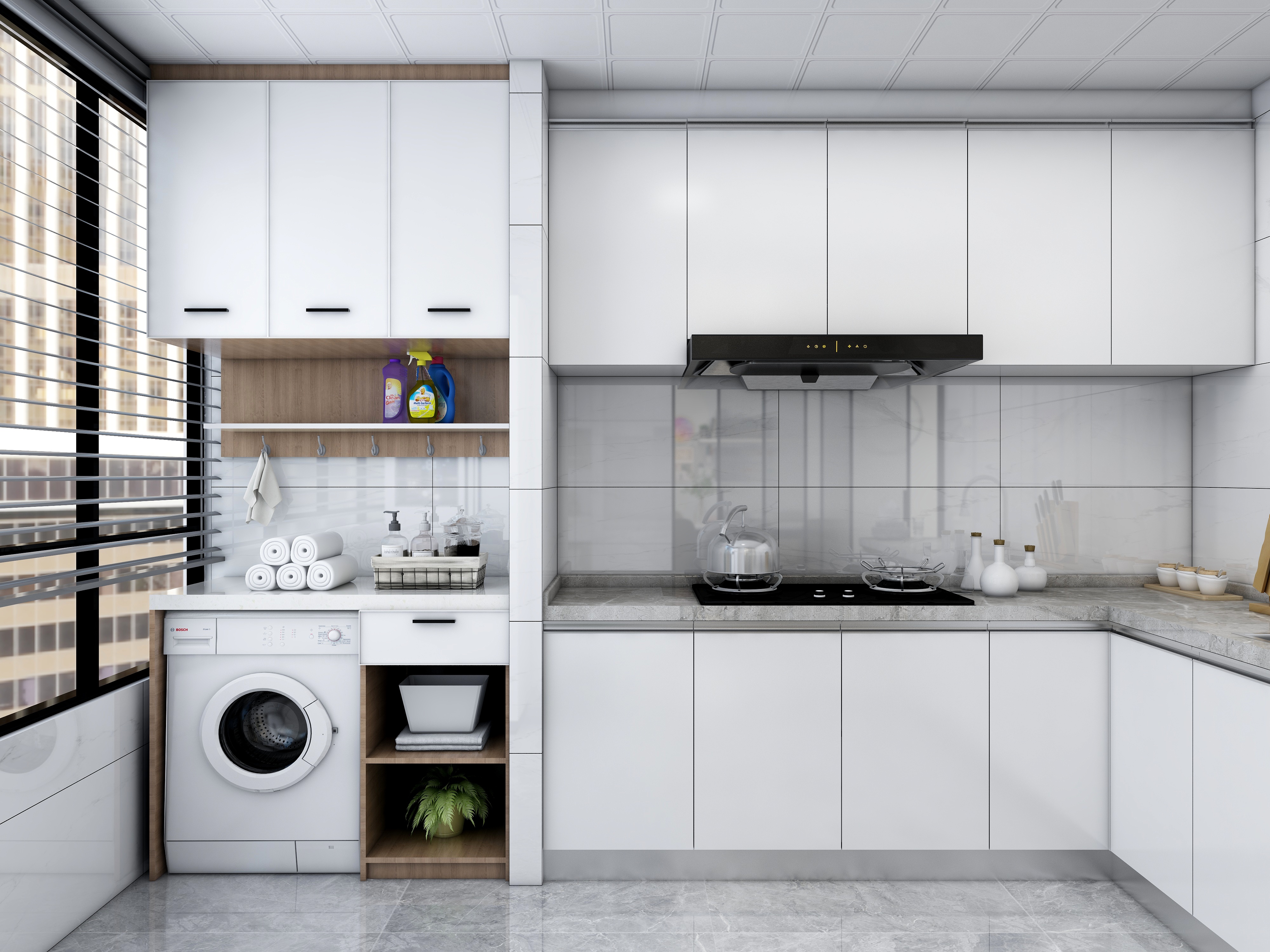 吴爽-141方现代三居装修效果图